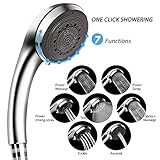 Handbrause mit Schlauch – Homecube Hochdruck 7 Strahlarten Handheld Duschkopf mit Brauseschlauch mit Spiraleinlage