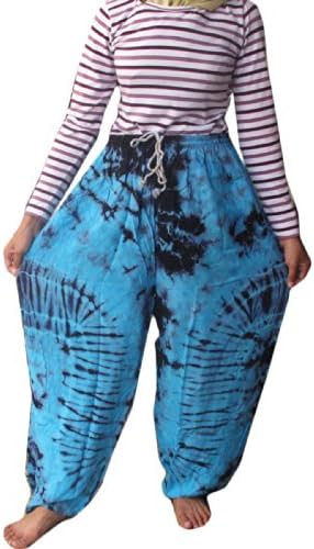 Active Tie Dye Genuine Fine Cotton Rayon Fisherman YOKA Pants Hippie Baggy Trousers