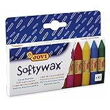 Colores vivos Jovi- Softywax Cajita de 10 Barras Cera (146170)