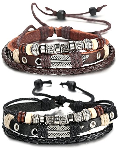 Jstyle 2 Stück Armband Armreif Armbänder Bestfreund Armkette Herrenarmband für Herren