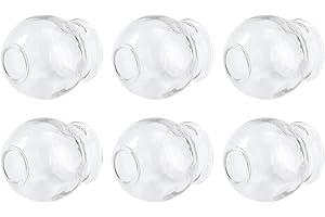 Hemoton Glass Cupping Therapy Set - 6Pcs Fire Cups for Massage and Back Relief - Professional Chinese Cupping Set (2.36x2.36x1.97inch)
