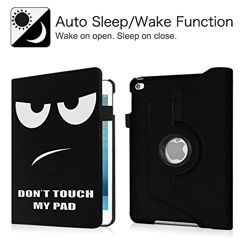 Fintie Apple iPad Mini 4 Hülle – 360 Grad Rotierend Stand Smart Cover Case Schutzhülle Tasche Etui mit Auto Schlaf / Wach Funktion für iPad Mini 4, Dont Touch - 3