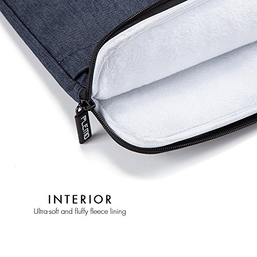 Plemo Laptophülle Hülle Tasche Sleeve Schutzhülle für 15 – 15,6 Zoll Laptop / MacBook Air / MacBook Pro / Notebook-Computer, Denimblau - 3