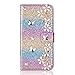 Produktbild Diamant Funkeln Bling für Huawei Y6 2019 /Honor 8A,Glitzer BookStyle Slim Ledertasche Schutzhülle Flip Folio Wallet Stand Card Slots Pocket Magnetverschluss Leder Etui Case Hülle