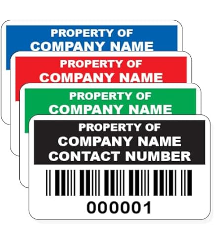 250 Personalised QR Code Asset Tag Labels Custom Sticker - With Optional Website Linked QR Code - View #4