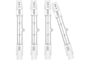 EKSAVE Eco Halogen Bulb R7S 78mm 80W 230V 1050lm Warm White 2700K T3 J Type Floodlight Bulb for Work, Security, Landscape Lights, Floor Lamps (4 Pack)