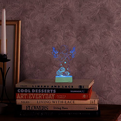 Giftgarden Christliche deko mit LED Beleuchtung Schutzengel hält einen Gottesdient - 2