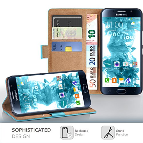 MoEx Samsung Galaxy S7 Edge HÃ¼lle TÃ¼rkis mit Karten-Fach [OneFlow 360Â° Book Klapp-HÃ¼lle] Handytasche Kunst-Leder HandyhÃ¼lle fÃ¼r Samsung Galaxy S7 Edge Case Flip Cover SchutzhÃ¼lle Tasche