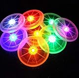 Material: Plástico SUXIAO 1 unids Pet Supplies Perro Juguete LED Luminoso Disco Volador Material de Protección Ambiental Dog Training Chew Toys, luz roja, diámetro 13 cm