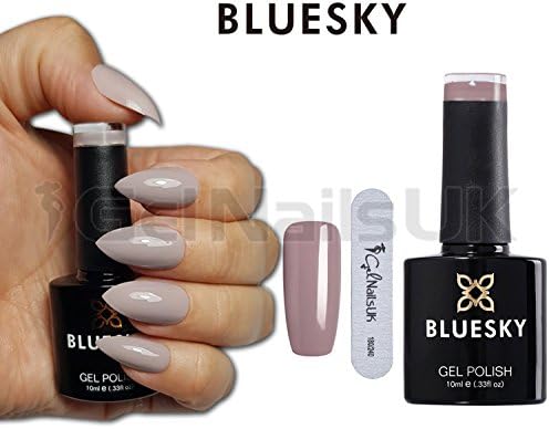 Bluesky 63921 Taupe Cashmere Beige Grey Nail Gel Polish UV/LED Soak-Off Gel 10ml PLUS Gelnailsuk Nail File