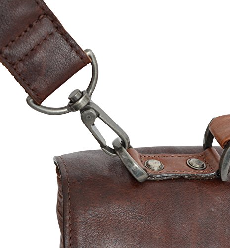 Gusti Leder studio „Rico“ große elegante Laptoptasche 12,1″ Arbeitstasche Wasserfester Innenstoff Lehrertasche Aktentasche Businesstasche Herrentasche Damentasche Rotbraun Braun 2B11-20-2wp - 5