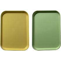 20 Vassoi Rettangolari In PP E Fibra Vegetale, 31x22 Cm, 10 Colori: Ecologici, Impilabili, Per Cucine, Hotel, Scuole, Fast Food.