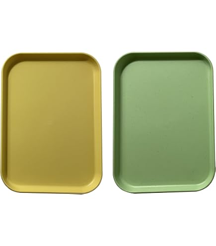 Lot De 4 Plateaux De Service Ovales 24x13cm - Modixun - Colorés, Pour Fête, Snacks, Desserts - Multifonction