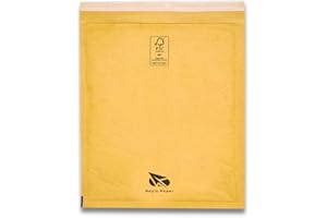 RAYLU PAPER - Confezione da 10 Buste Imbottite per Spedizioni in Carta Kraft Marrone con Chiusura Autoadesiva, Buste Pluriball Leggere e Resistenti ideali per Documenti e Spedizioni (220 x 260 mm)