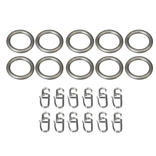 Gardinenringe für Gardinenstangen Como, ø 20 mm, 10 Stk weiß - 2