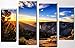 Produktbild obella New Top Art Wand Leinwand Drucke 4 Stück || Alpine Morning, Beautiful Sunrise || modernes Poster Öl Gemälde Prints und Bilder Foto Bild Wall Art Prints auf Leinwand painting für Home Schlafzimmer Wohnzimmer Decor – Rahmenlose Christmas Gifts