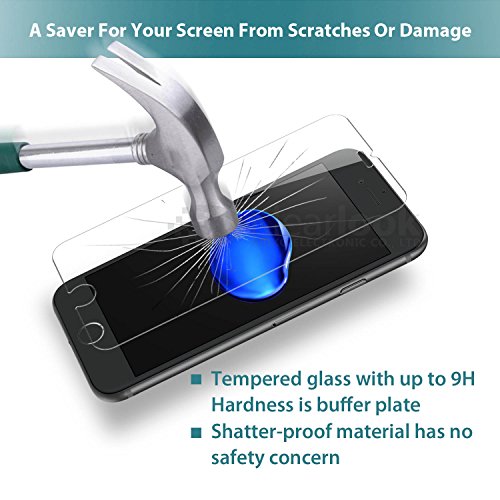 iPhone 7 Plus Screen Protector, iPhone 8 Plus Screen Protector, KlearlookÂ® 2-Pack Crystal Clear Premium Tempered Glass Screen Protector with 9H Hardness/Scratches Resistance/Easy Installation for iPhone 7 Plus (5.5