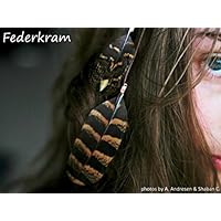 2x2 Feder Haarclips handgemacht, Haarschmuck Federn Federschmuck