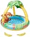 Produktbild Jilong Monkey Pool Ø 100 x 80 cm Kinderpool mit aufblasbarem Boden Planschbecken mit Sonnenschutz-Dach Schwimmbecken Kinder Schwimmbad für Garten und Terasse