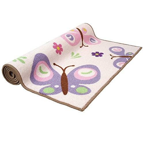 Infantastic Kinderteppich Schmetterling in Größe 80/150 cm/120/170 cm/160/230 cm/200/290 cm in bunten Farben aus widerstandfähigem Polyester mit 7 mm Höhe - 3