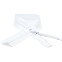 DOJA Barcelona Teilbarer Reißverschluss, 10 Stück, 50 Cm, Nummer 5, Weiß – Für Jacken, Taschen & Mehr