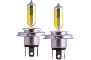 Piaa 22-13404 Solar Yellow H4 (9003) Light Bulb (2500K - 12V 60/55W), 2 Pack, white