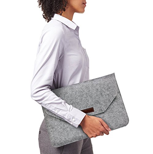 GENORTH® Filz Sleeve Hülle Ultrabook Laptop Tasche für MacBook Air & Macbook Pro 13,3 Zoll, MacBook Pro Retina 13 Zoll Grau (13 Zoll, Grau) - 6