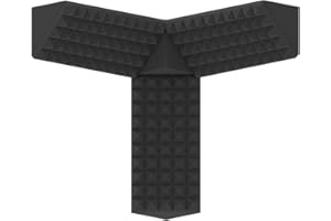 Lenacustica Corner Bass Trap Piramidale, Pannello Acustico Angolare, 3 Pannelli 25x50cm + 1 Cubo, per Trattamento Acustico delle Basse Frequenze (grigio)