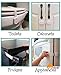 Joyoldelf Child Safety Locks - Blulu Latches for Cupboard, Drawer (6 Pack, White)