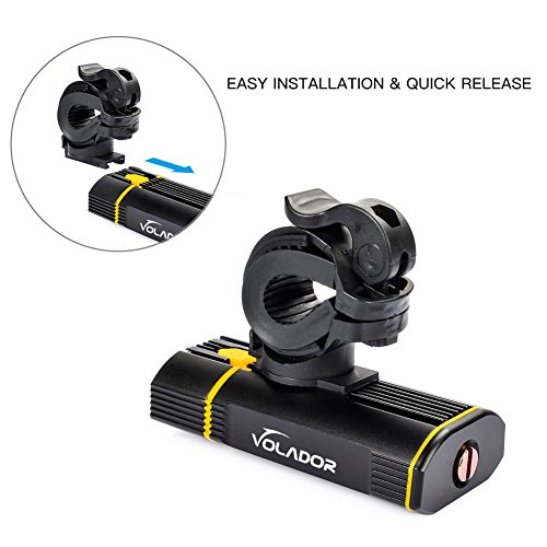 Gree Bike Light, Volador 5 Mode 1800 Lumen Super Bright Fahrrad Front Light 2 Cree 2-XML LED Fahrrad Scheinwerfer, wasserdicht wiederaufladbare Bike Scheinwerfer mit Free Diamond Form Cell Tail Lampe - 4