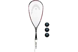RACKETWORLD Head Nano Ti 110 Squash Racket & 3 Squash Balls