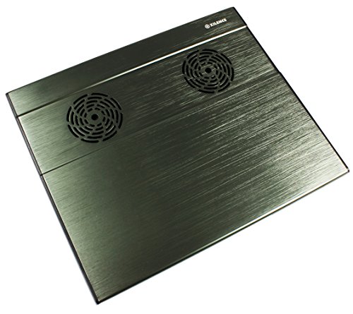 Xilence Duropad Titanium Notebook Kühler Cooling Pad mit 2 Lüftern in edler Edelstahl-Optik für Notebooks bis ca. 40cm (15,4")