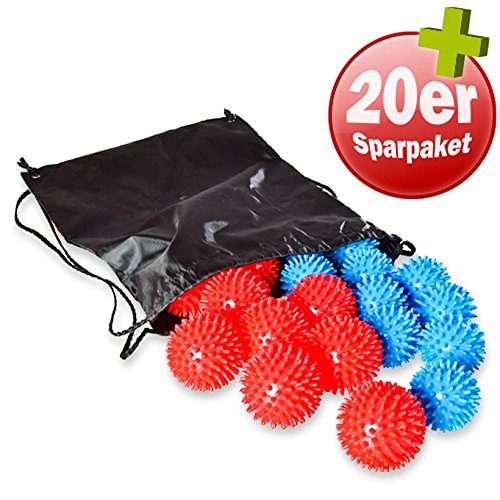 Kawanyo Igelbälle im Mehrfachpaket inklusive passendem Tragebeutel | Massageball Noppenball Reflexzonen Therapie