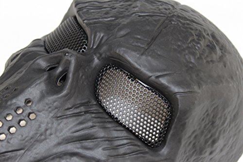 GES Skull Face Mask Airsoft Paintball Outdoor Full Military Protection Mask Halloween Costume Party BB Gun Cs War Game (Black) reviews GES Skull Face Mask Airsoft Paintball Outdoor Full Military Protection Mask Halloween Costume Party BB Gun Cs War Game (Black)