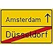 Produktbild vanva Düsseldorf Ortsschild Amsterdam Party Schild Urlaub Zubehör Dekoration Gadget Freund Freundin Geschenkidee Deko Reisebüro Männer und Frauen Geschenke Party Deko Fotobox Requisite