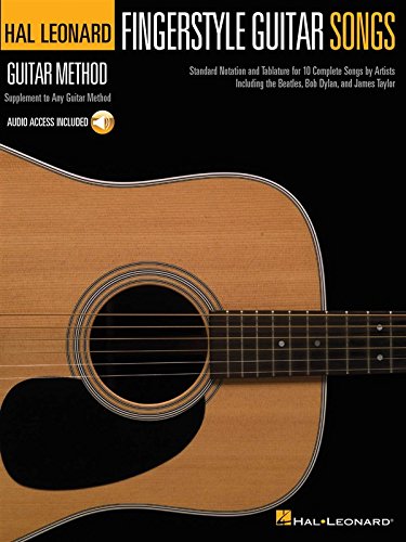 Hal Leonard Guitar Method: Fingerstyle Guitar Songs (Book/Online Audio). Partitions, Downloads pour Guitare