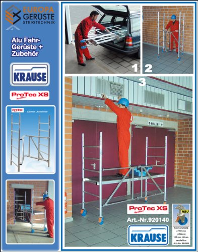 Preisvergleich Produktbild Krause PROTEC XS - Klappgerüst, 2,90 Meter mit 150mm höhenverstellbaren Rollen