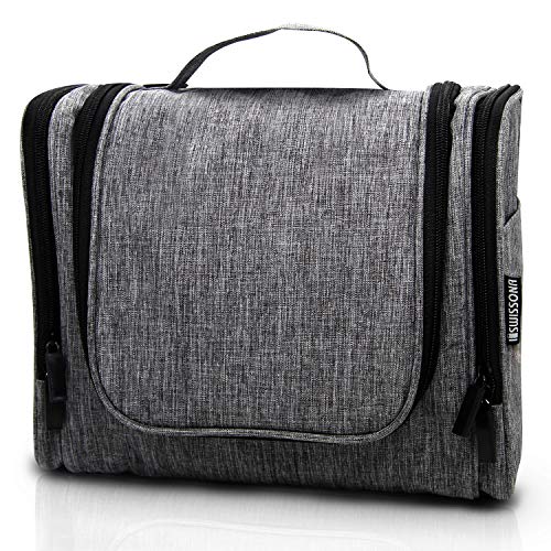 SWISSONA Neceser, Neceser de Aseo para Colgar - para Mujeres, Hombres, niños, Bolsa de Aseo generosa para Viajes y Tiempo Libre, Incl. Espejo de Maquillaje y Bolsa Transparente de 1 litro