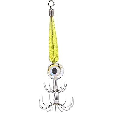 Hi-Lo 30 Libbre Impianto Di Pesca 2 Ganci Con Esca Glow B2 Teaser Calamari Basso Mare