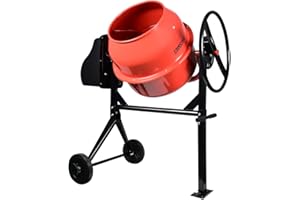 BOUDECH Betoniera Impastatrice Elettrica Miscelatore Cemento Con Due Ruote con Certificazione CE. Da 70L 275W e 140L 550W (140L)