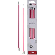 KnitPro - Set di Ferri da Maglia a Punta Singola Zing, in Alluminio, 30 cm, Multicolore
