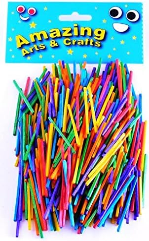 Amazing Arts and CraftsMatchsticks, Assorted Colours 500pcs