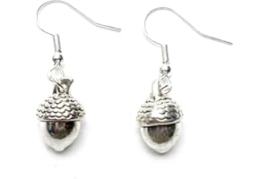 Miniblings ghianda orecchini - Gioielli fatto a mano ho nocciole noce noci ghiande Silver Oak bosco naturale - Orecchini