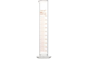 stonylab 1-Pack Graduated Cylinder, Borosilicate Glass 500 ml Heavy Wall Graduated Glass Measuring Cylinder
