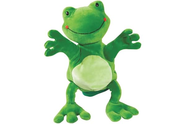 Beleduc Marionnette Grenouille - Marionnette à Main pour Enfant 3 ans et plus - Jeu Histoire de Peluches - Développe Communication, Imagination et Attention de l'Enfant - Douce et Amusante
