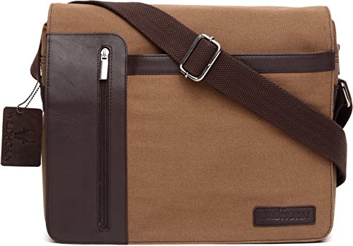 WildHorn Urban Edge Vintage Leather-Canvas Messenger Bag RS.1699 (66.00% Off) - Amazon