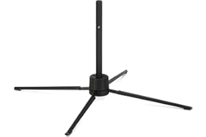 K&M 15252 Support pour flûte de Boehm et flûte traversière Noir Plastique - Quatre pieds, pliable, poids plume de 80 grammes