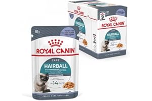 Royal Canin Hairball Care Jelly | 12 x 85 g | Alimento completo per gatti (pezzetti in gelatina) | Può contribuire a ridurre la formazione di boli di pelo