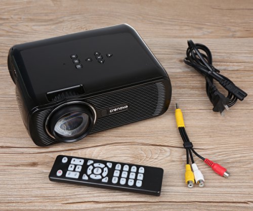 Crenova XPE460 Beamer 1200 Lumens 800*480 Auflösung Augenschutz inklusive HDMI Kabel – Schwarz - 7