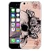 Produktbild iPhone 6 Crystal Case Durchsichtig TPU Totenkopf mit Rosen Hülle – Case Optik Schutzhülle Abstrakt Transparent Muster Design – MOVOJA – Totenkopf-Rosen-schwarz